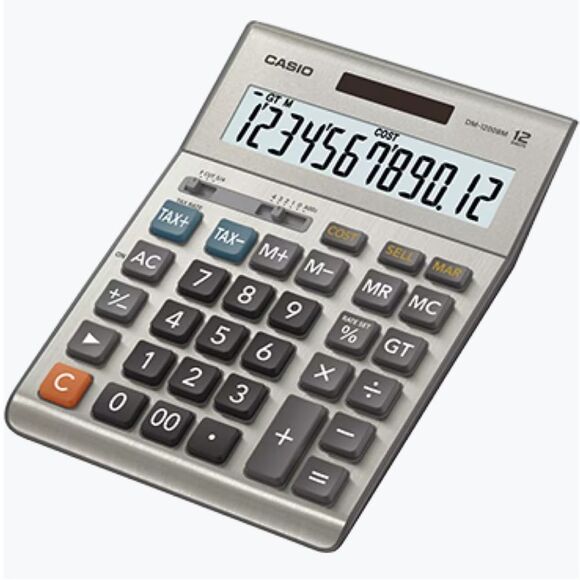 Casio XL Desktop Calculator Silver DM-1200BM - Picture 2 of 8